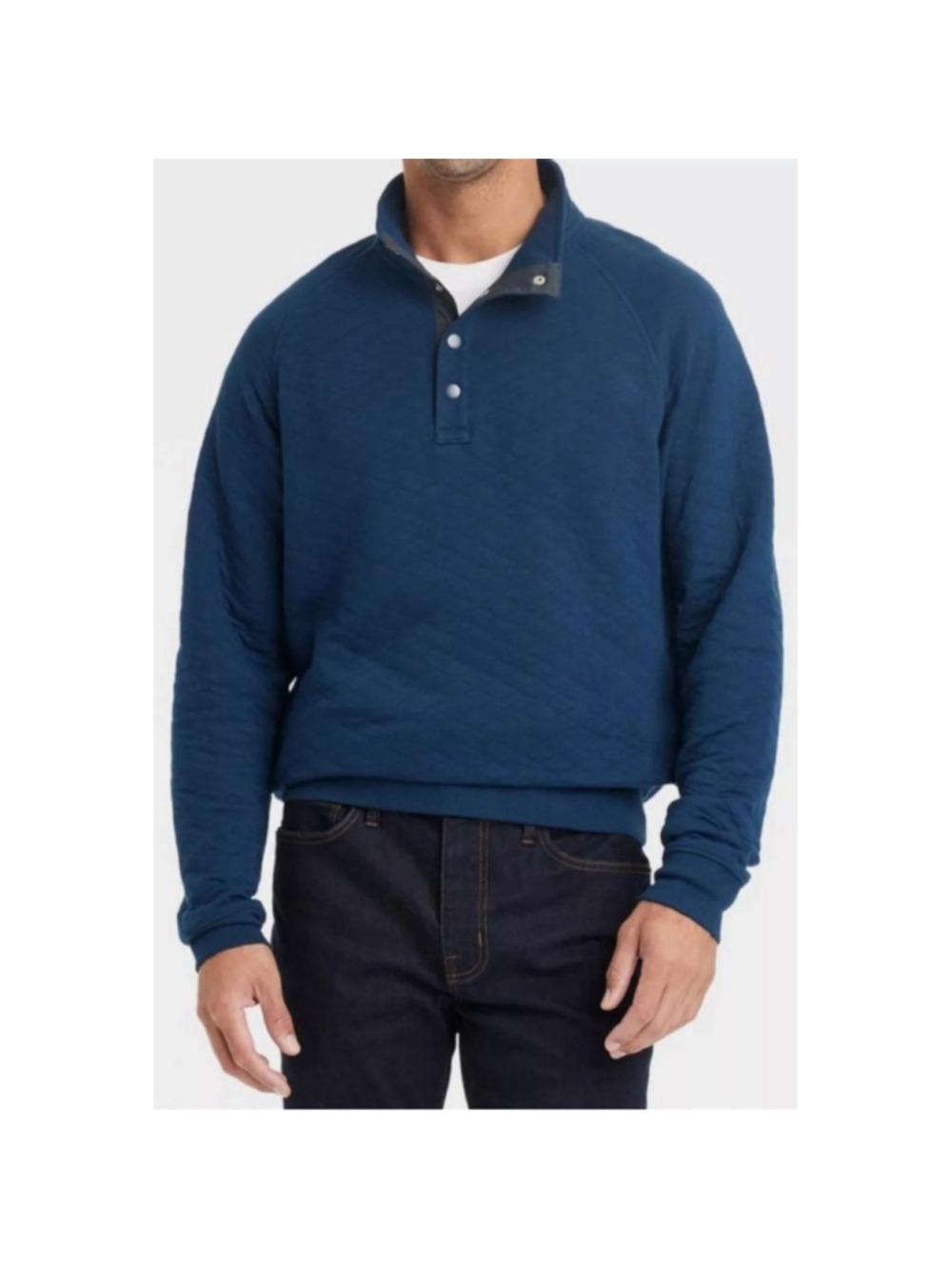 Goodfellow And Co Pullover Sweatshirts Diamond Quilted Pattern with Snaps Size L